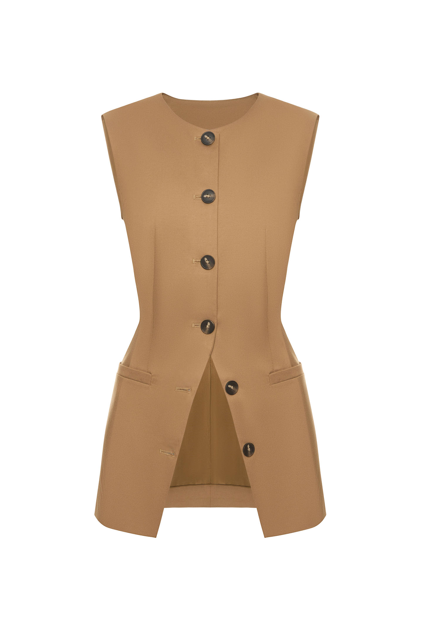 Cappuccino Long Vest
