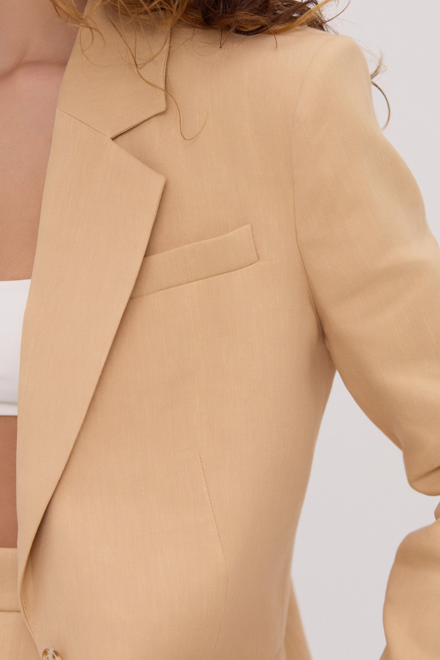 Beige Linen Jacket