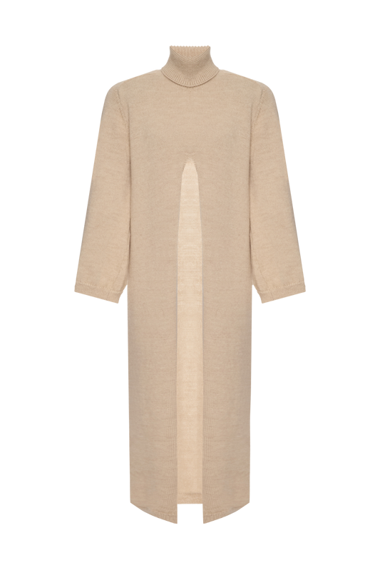 Бежевий кардиган з розрізом «Limited Capsule Collection»