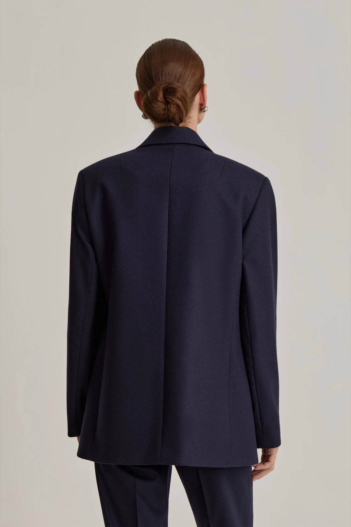 ORYSIA Double-Breasted Jacket in Navy