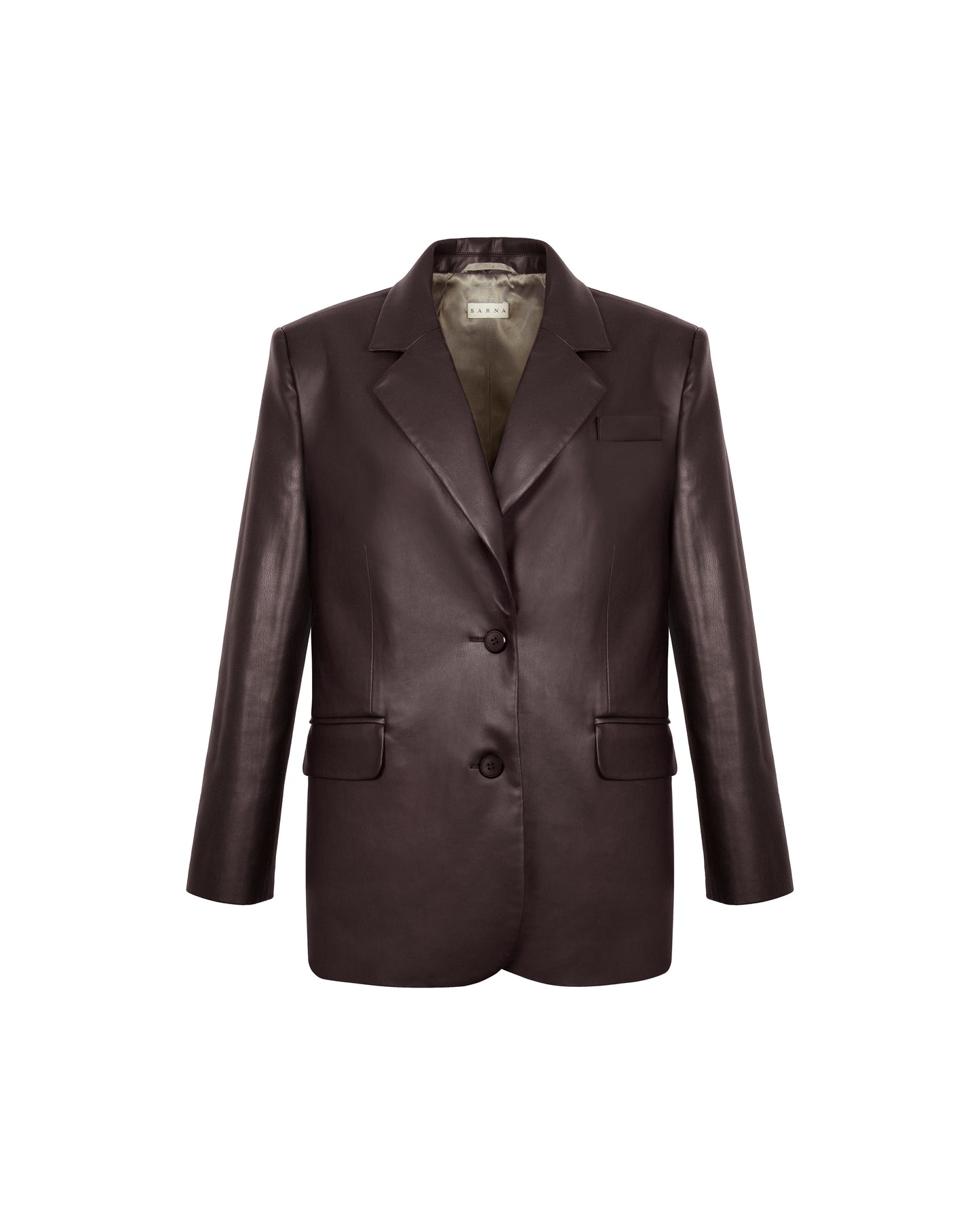 Dark Brown Eco-leather Jacket