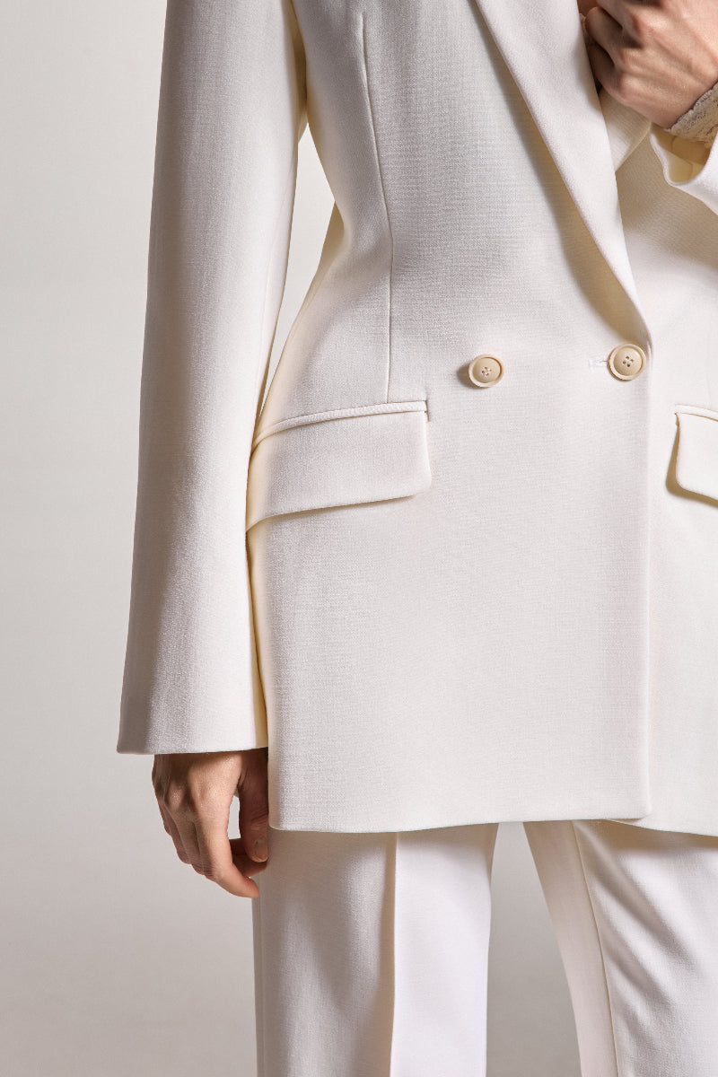 Молочний приталений жакет Odetta