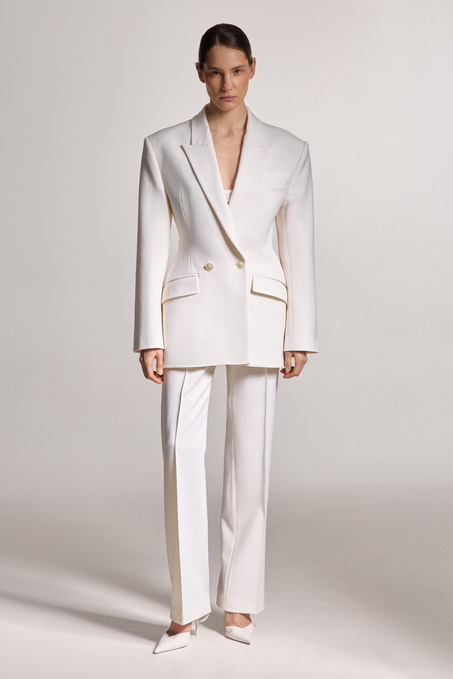 White Wool Pants