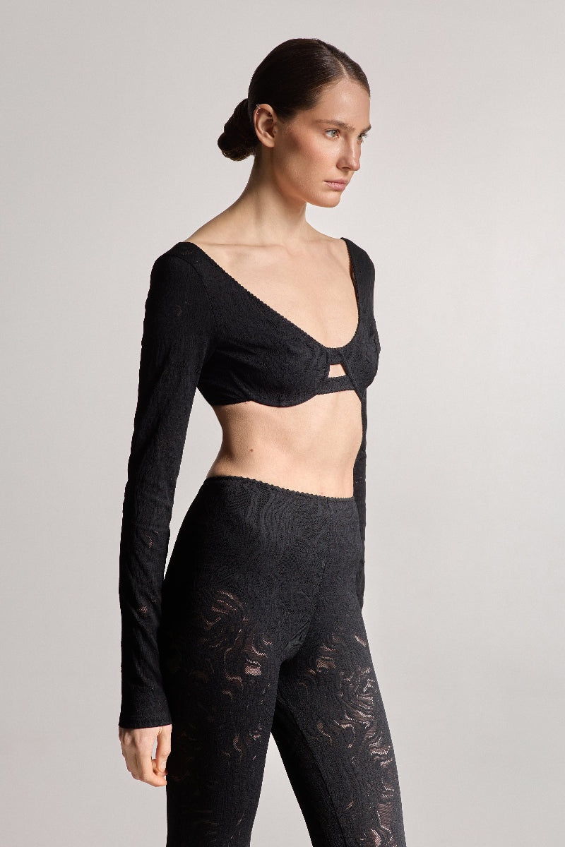 Капрі мереживні чорні