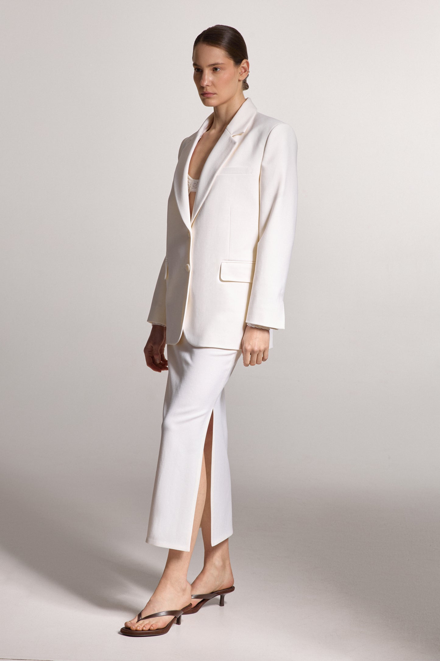 White Wool Skirt