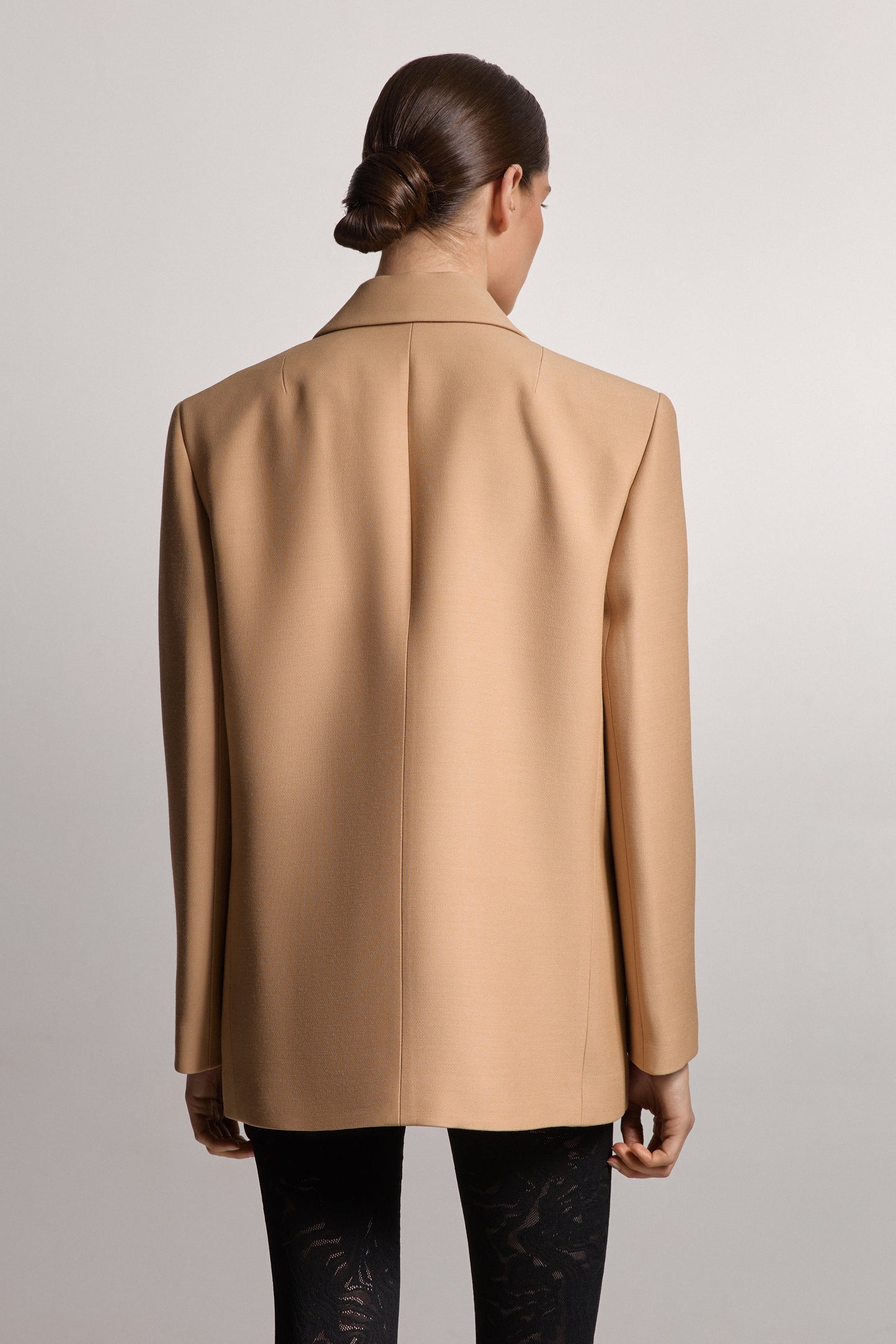 Beige Double-Breasted Jacket