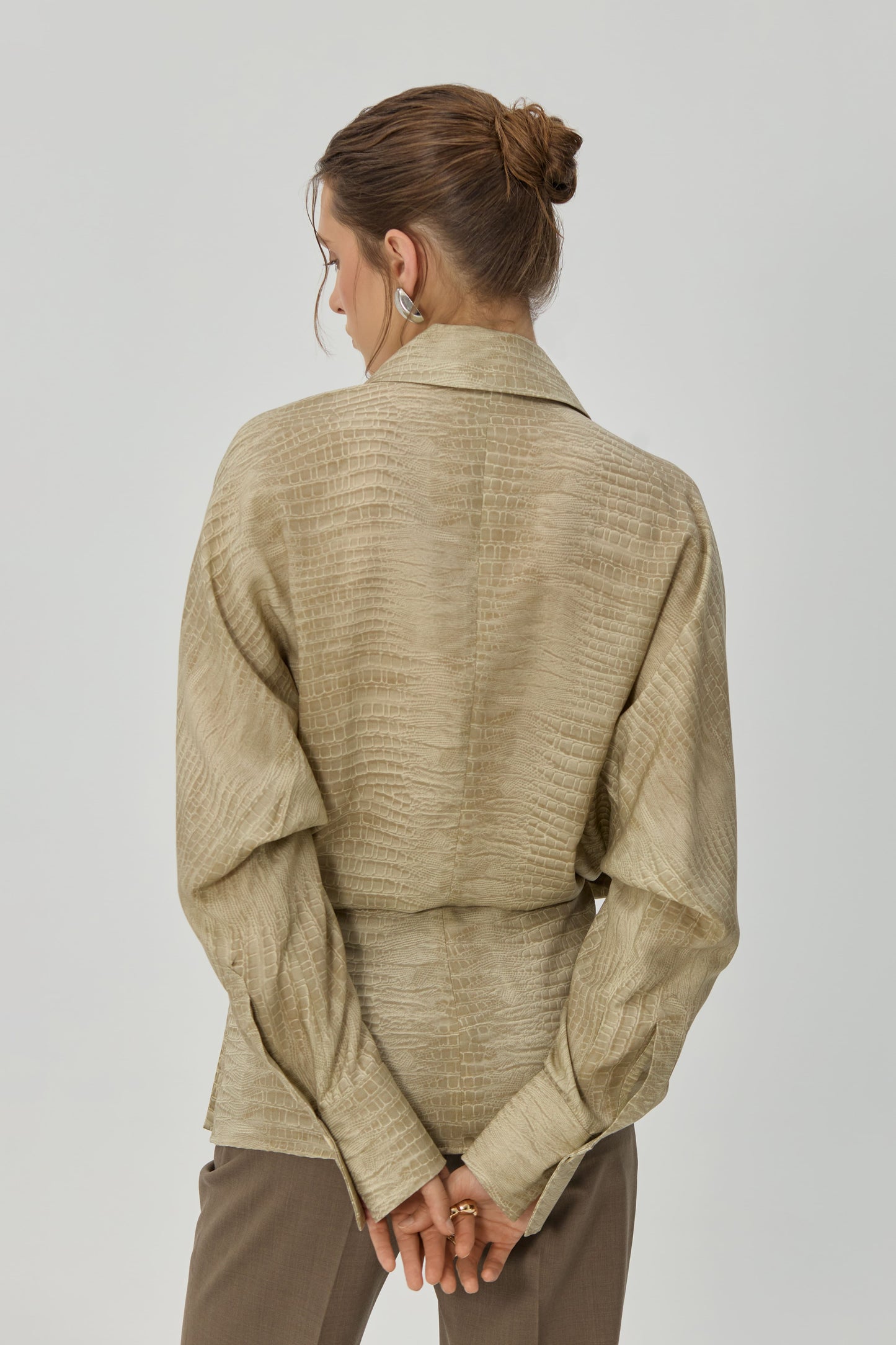 Chloe beige reptile jacket