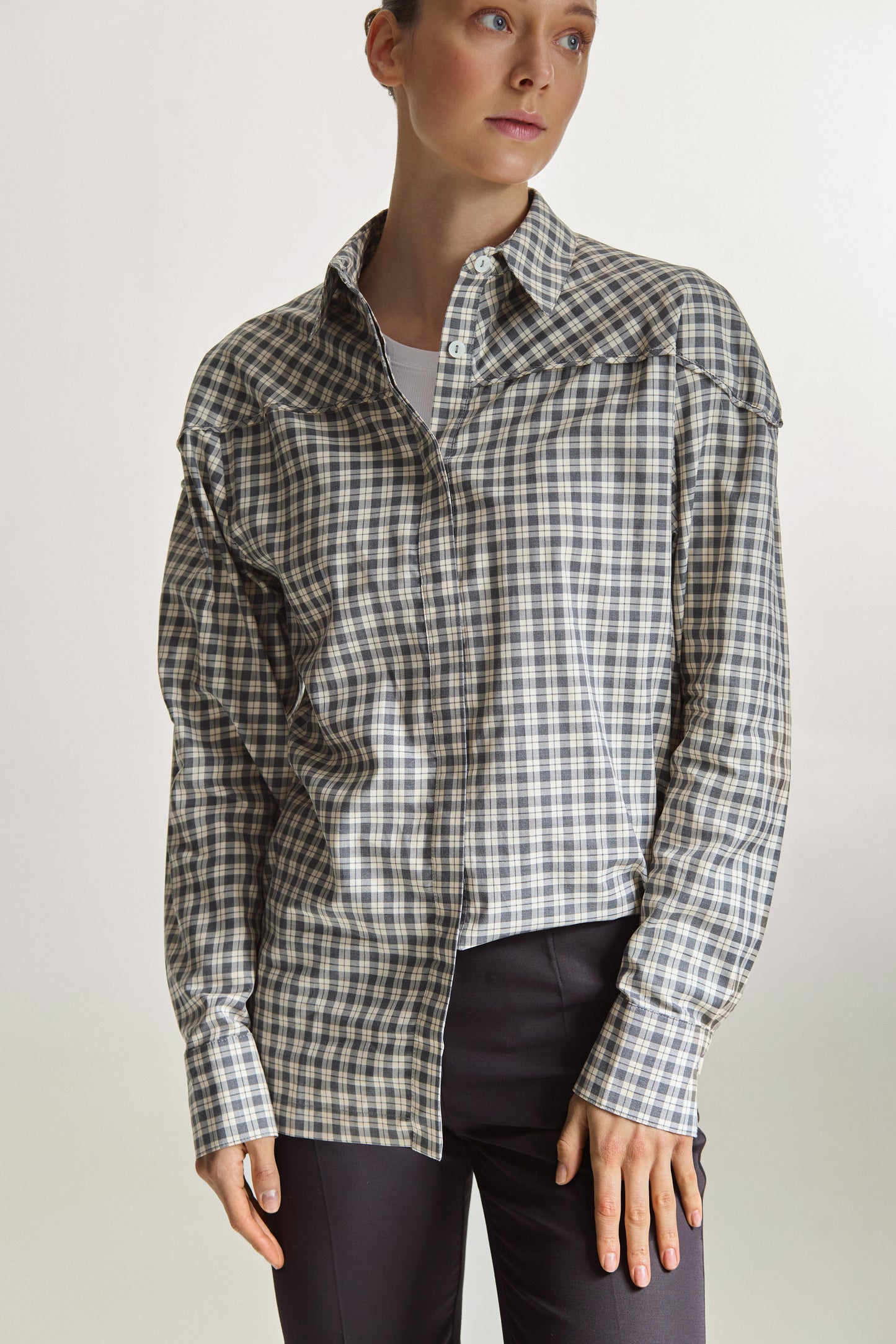Green Gingham Shirt