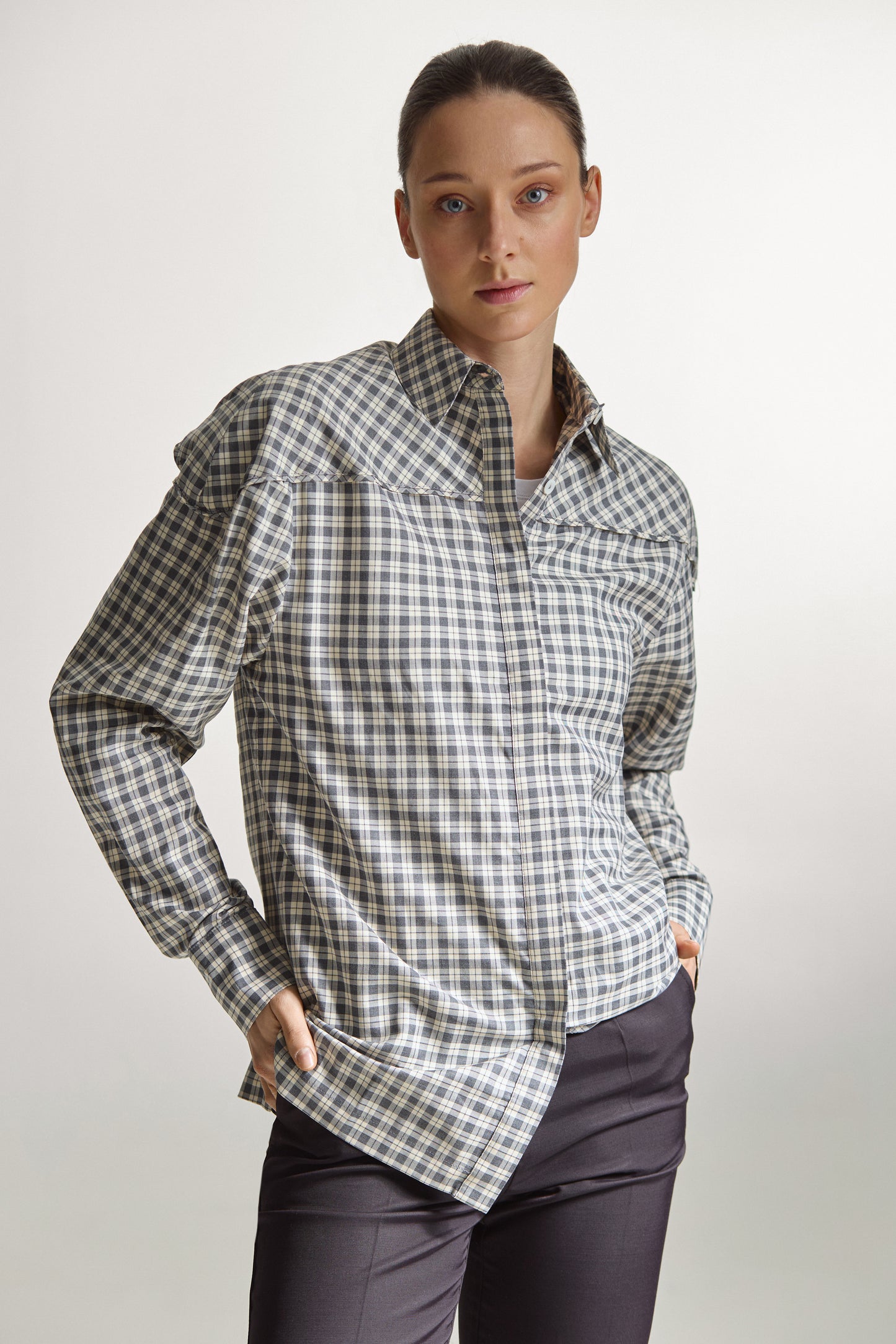 Green Gingham Shirt