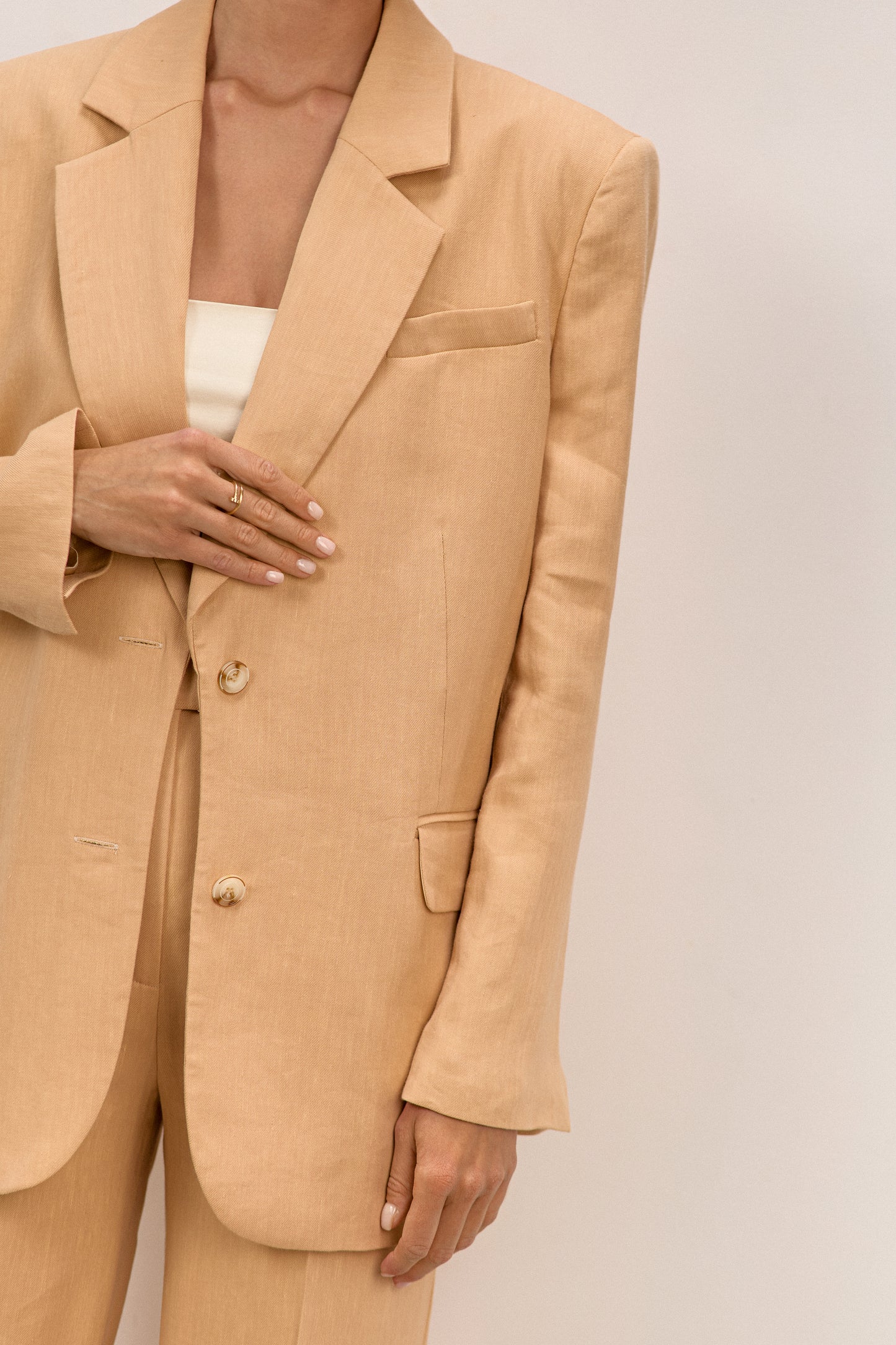 Beige Linen Jacket