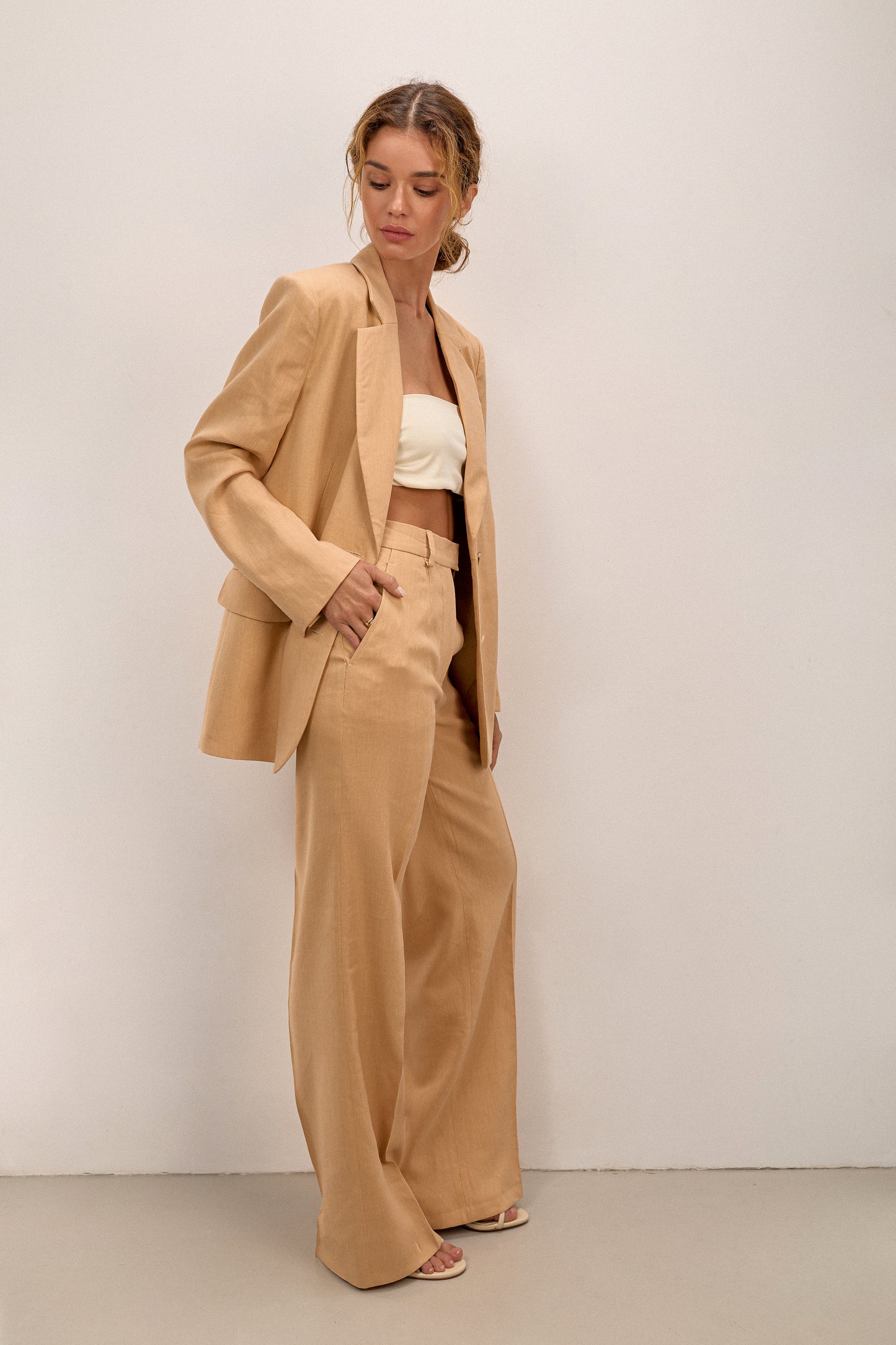 Beige Linen Jacket