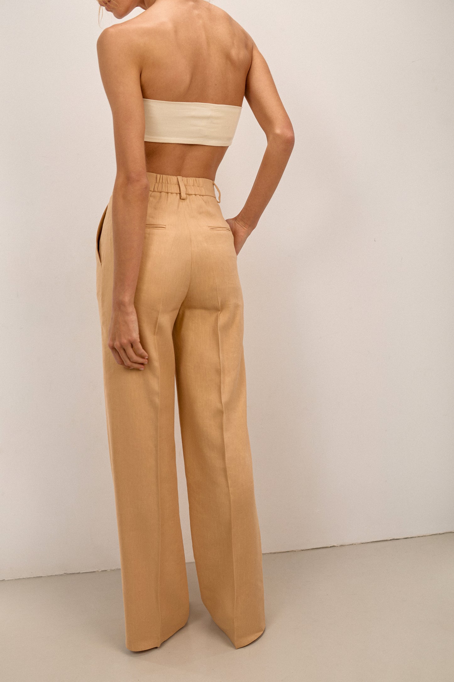 Beige Linen Pants