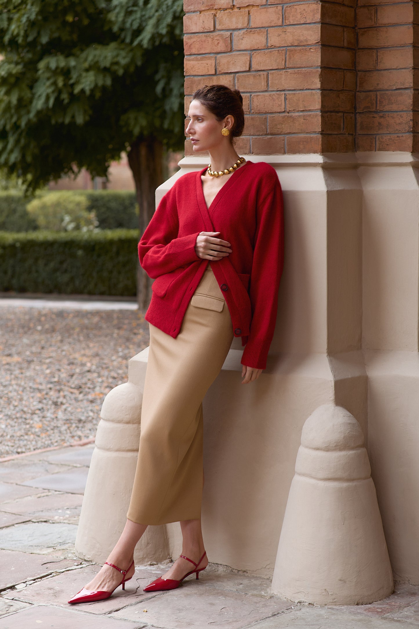 Red Cardigan Mary