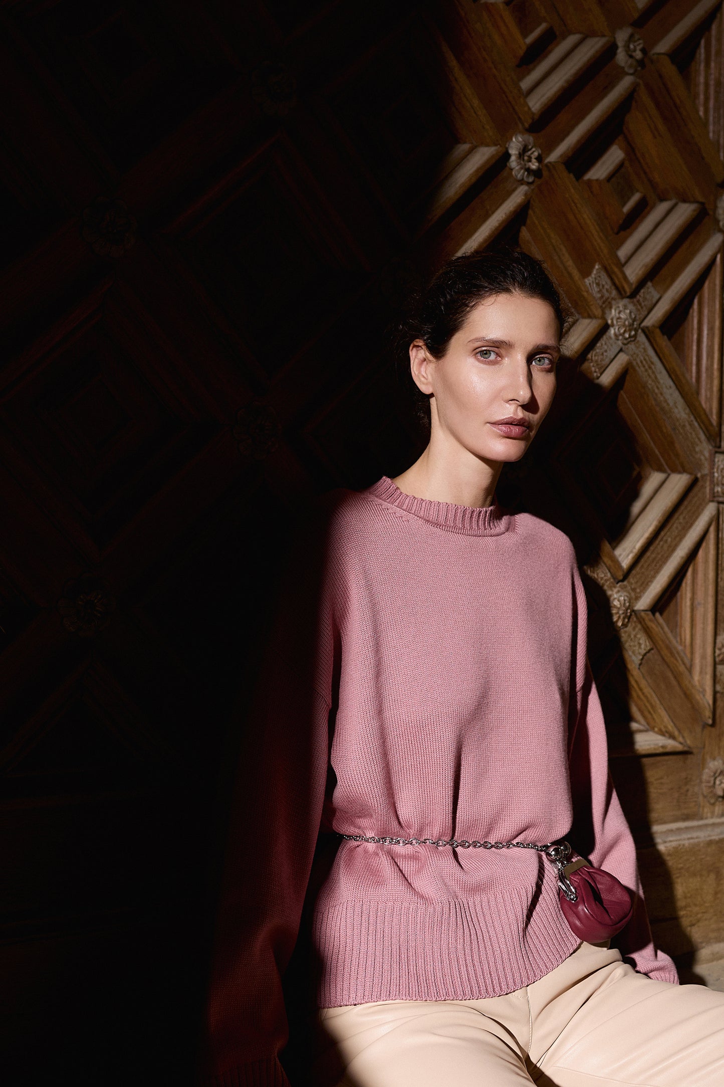 Dusty Rose Sweater Linda