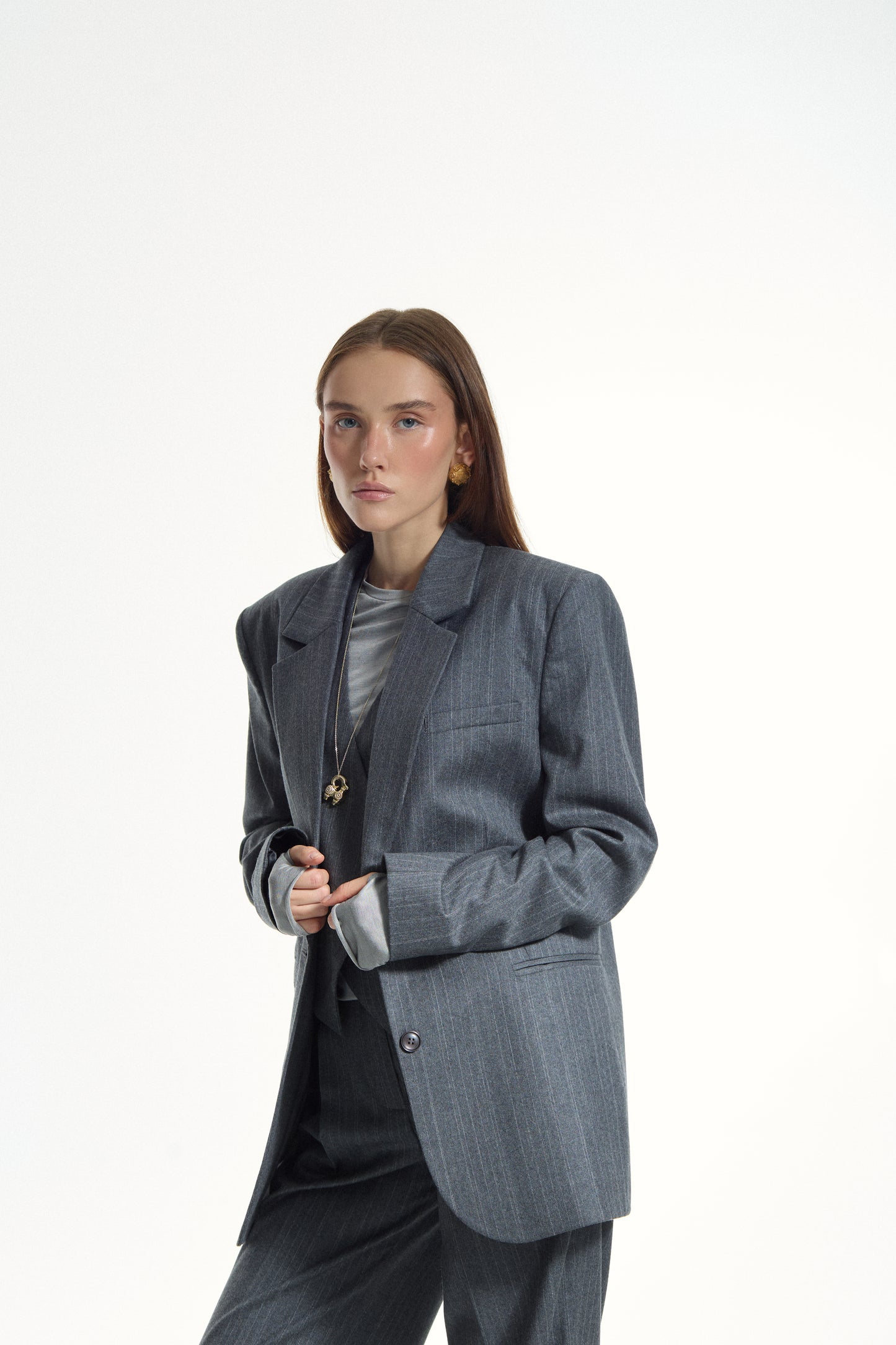 Grey Double Striped Jacket