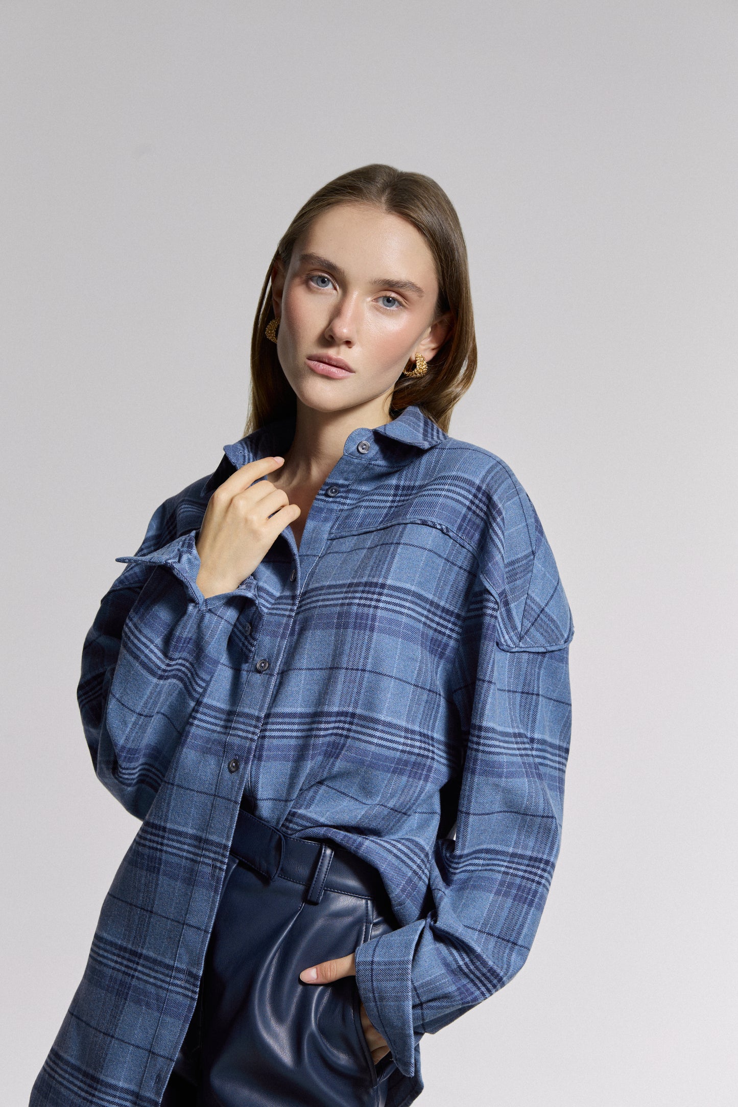 Blue Checkered Shirt
