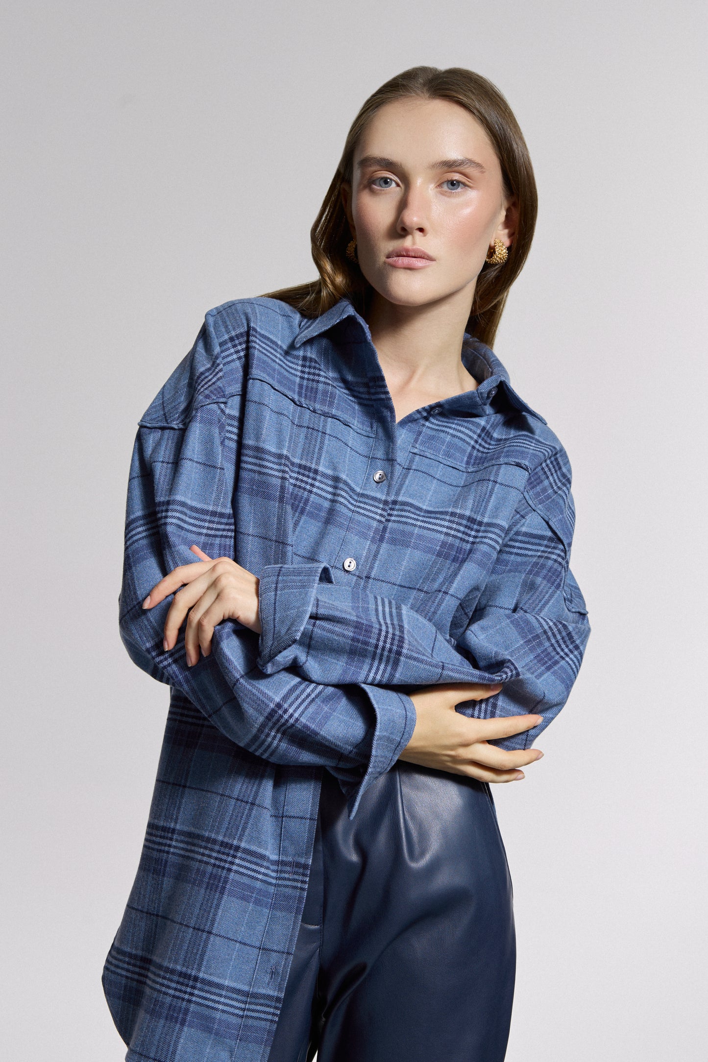 Blue Checkered Shirt