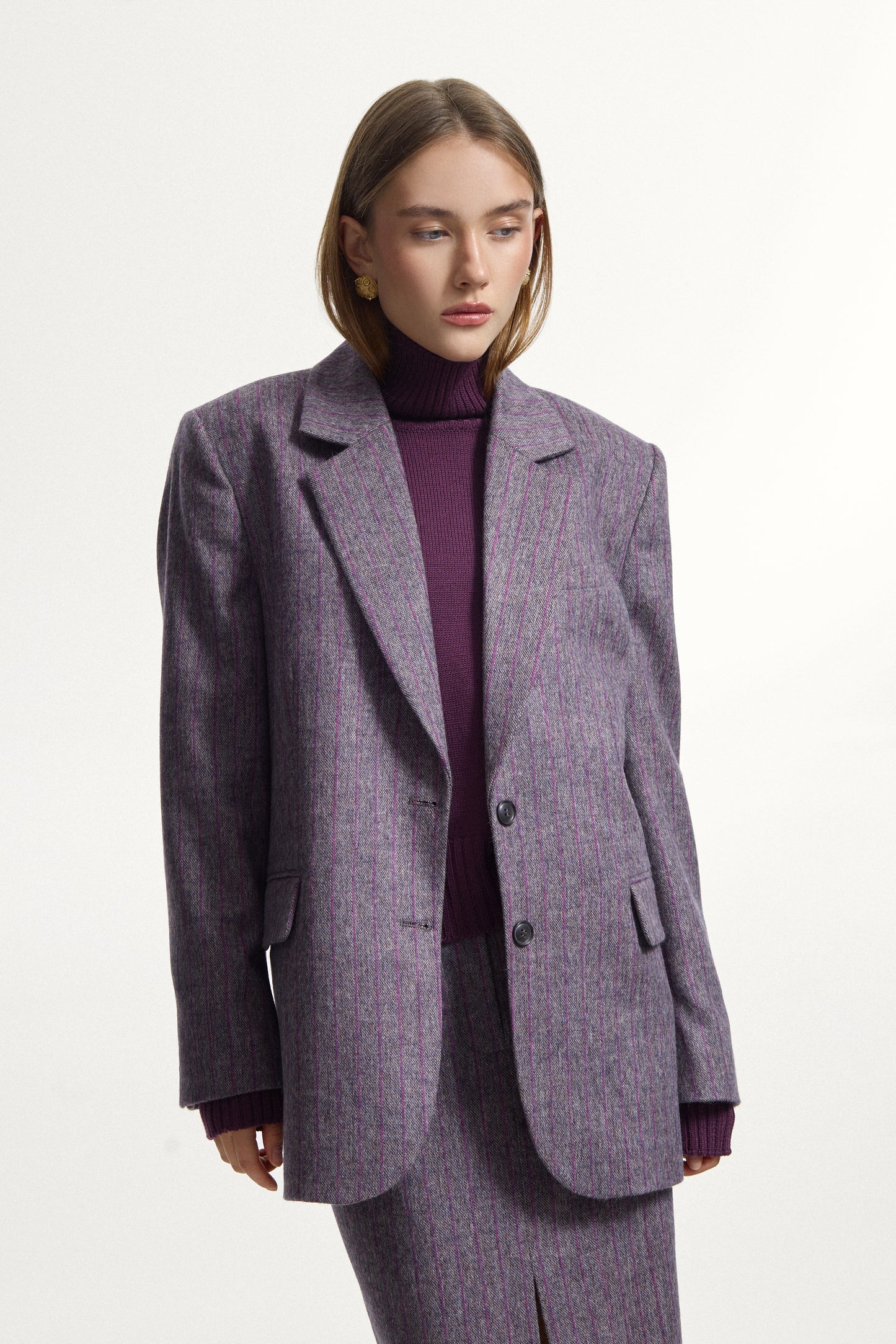 Grey Striped Jacket