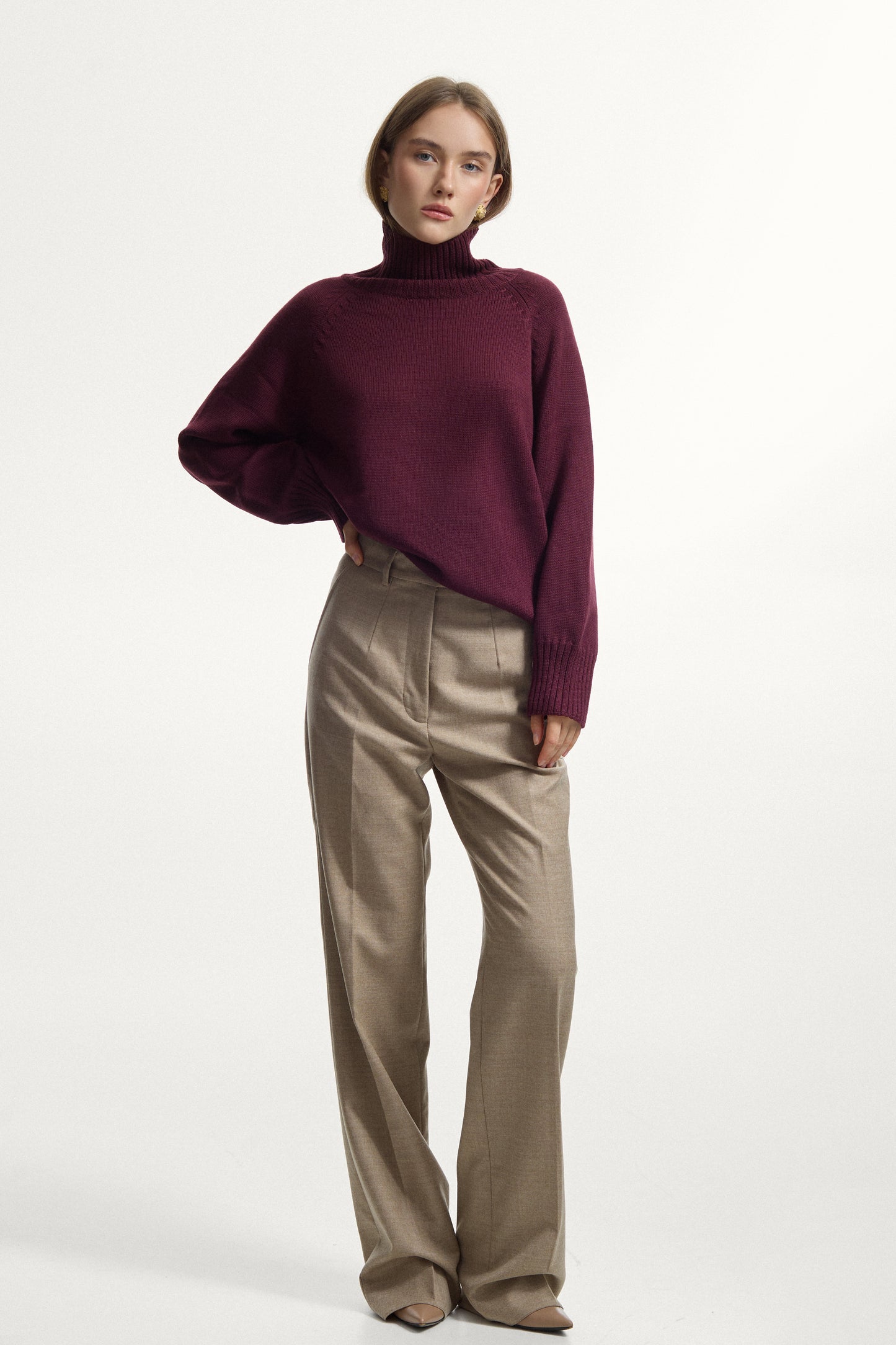 Light Beige Wool Pants