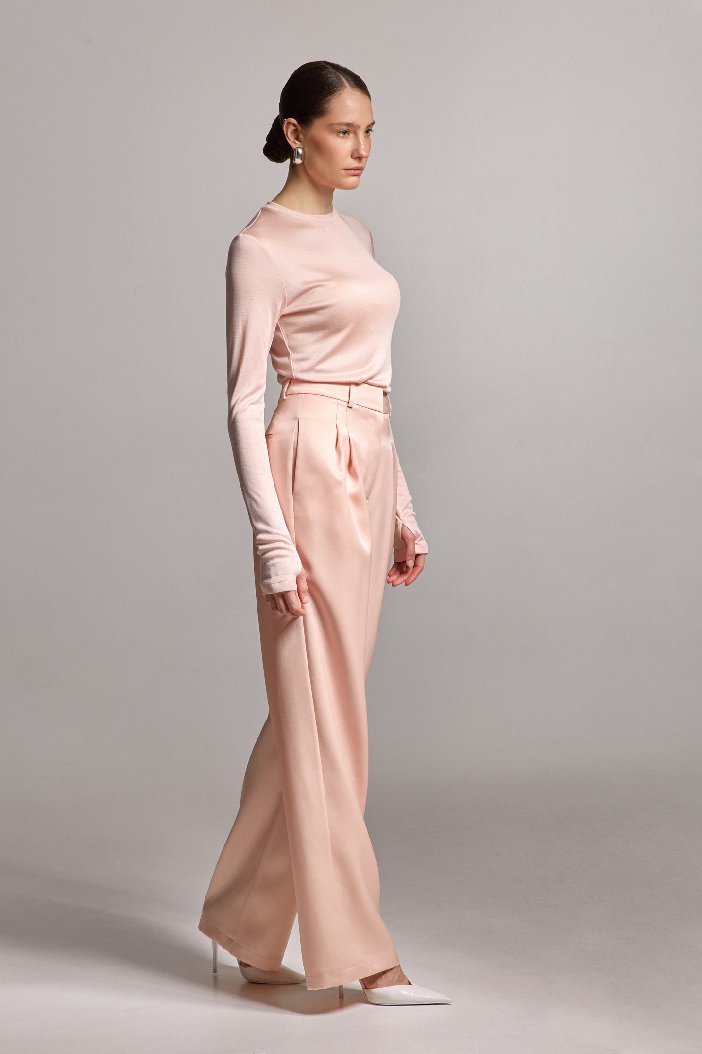 Pink Silk Pants