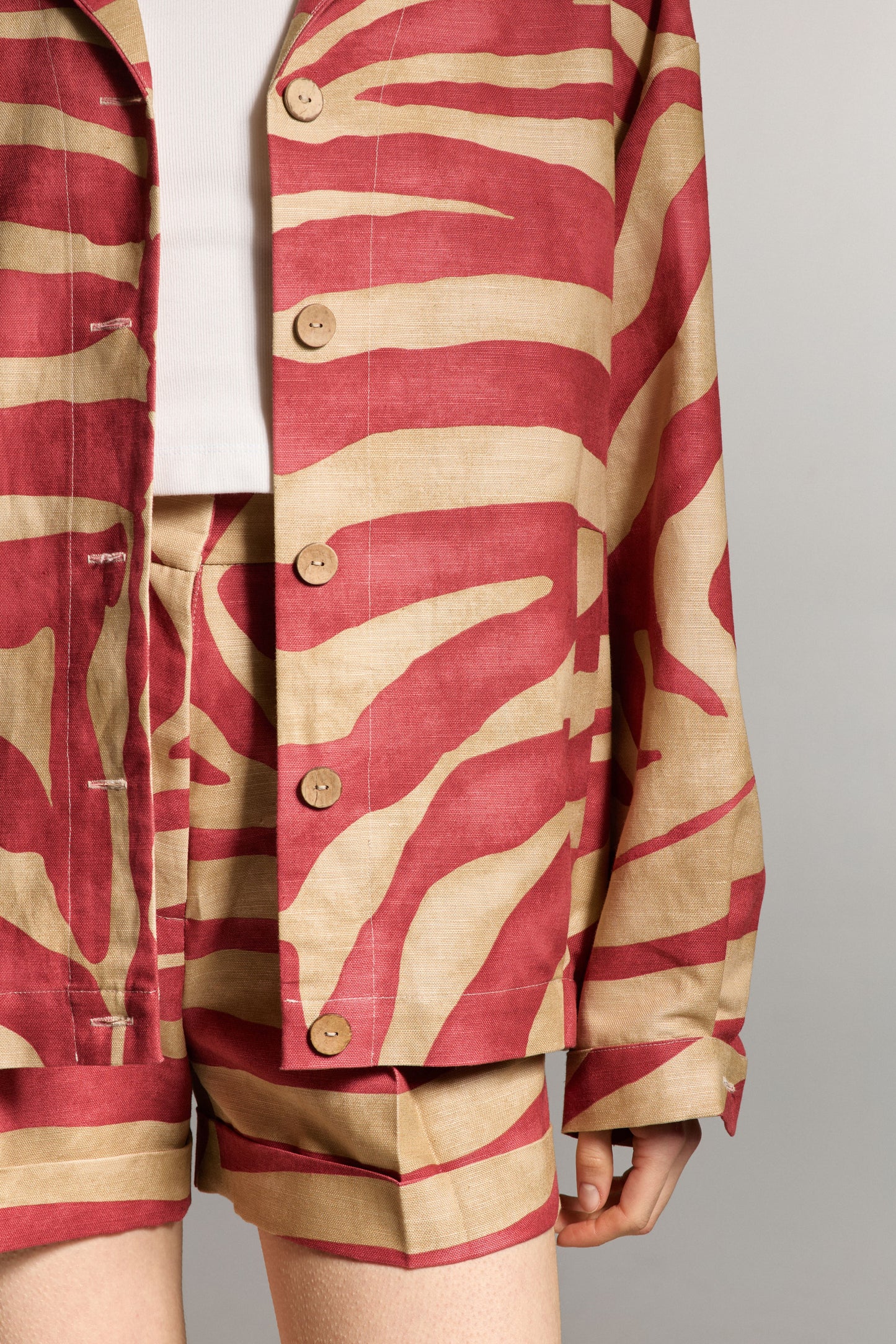 Monstera Linen Bomber