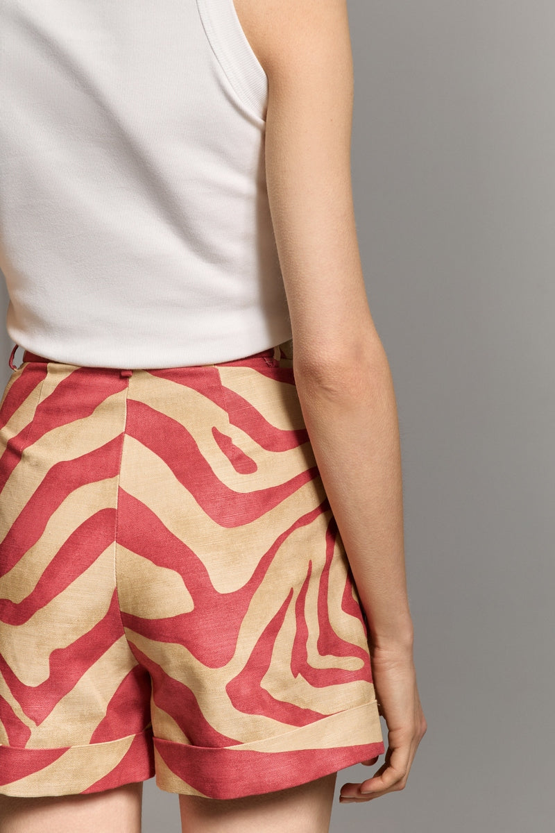 Monstera Linen Shorts