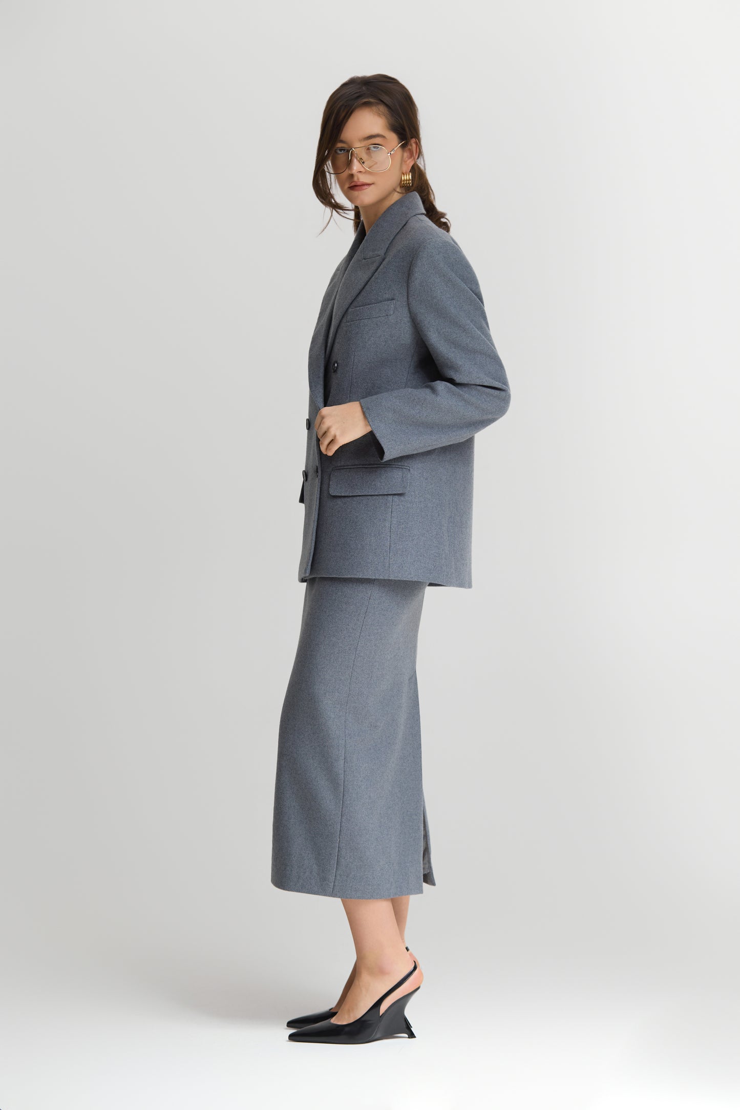 Спідниця Greta сіра міді