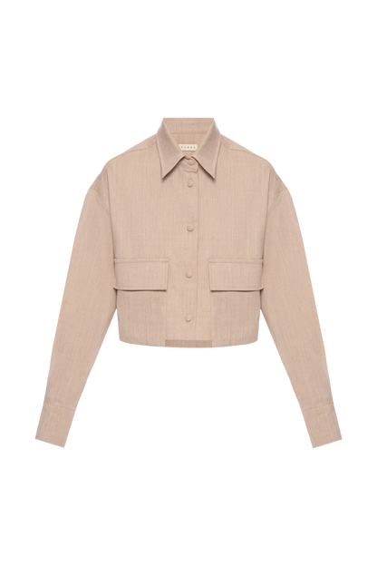 Коротка сорочка кольору тауп