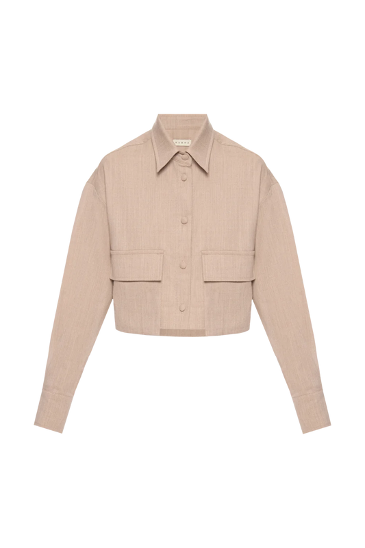 Коротка сорочка кольору тауп