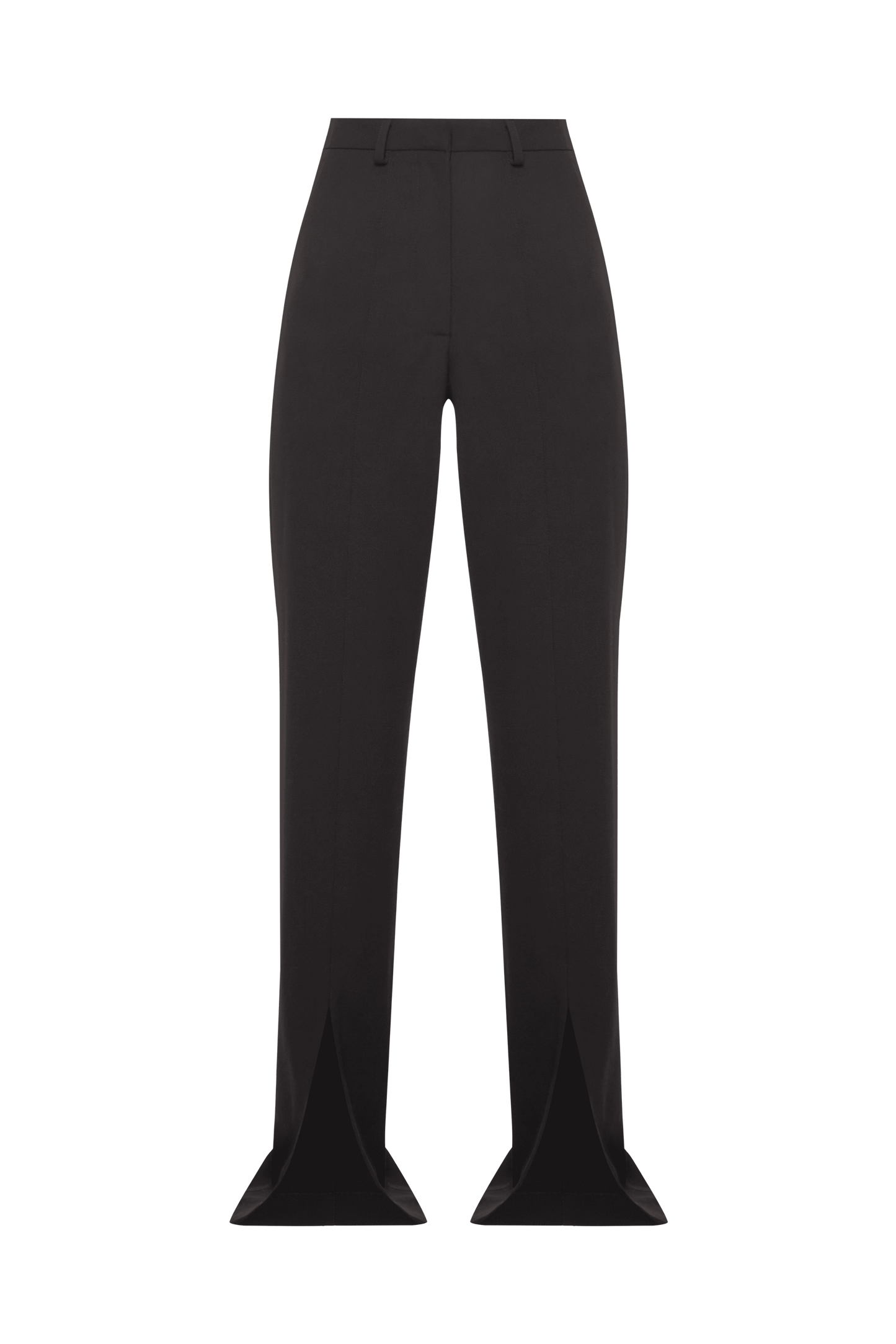 Black pants with slits