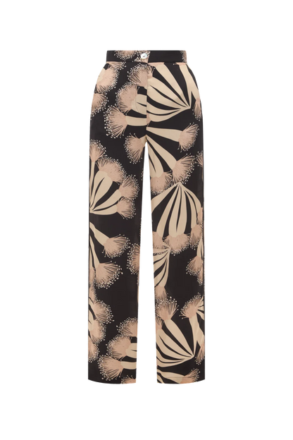 Чорні піжамні брюки з принтом