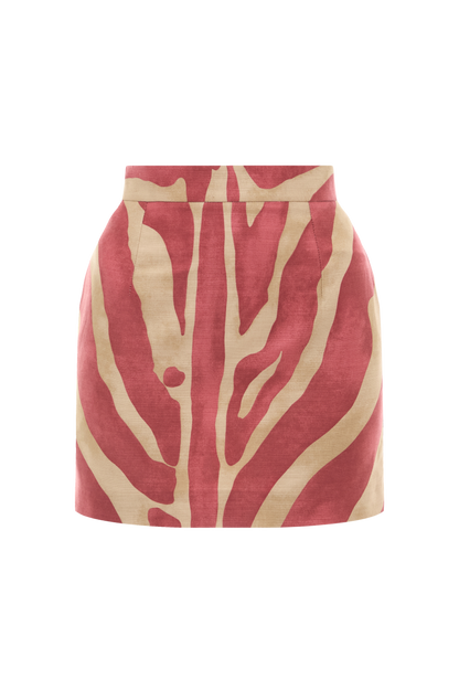 Monstera Linen Skirt