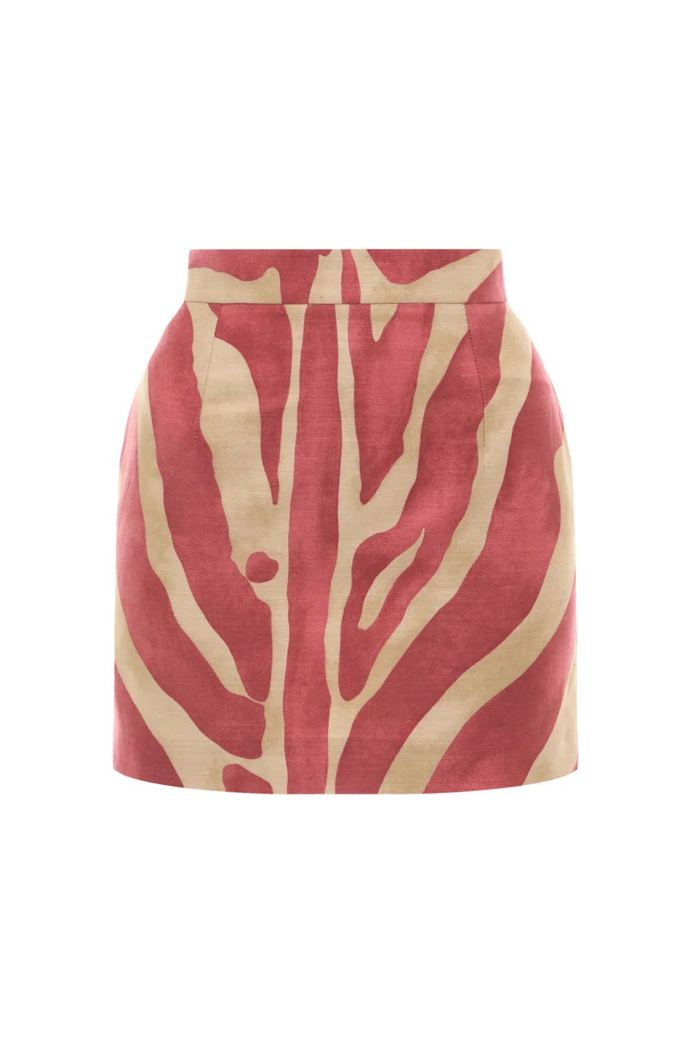 Лляна спідниця з монстерою