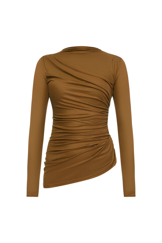 Лонгслів з драпіровкою