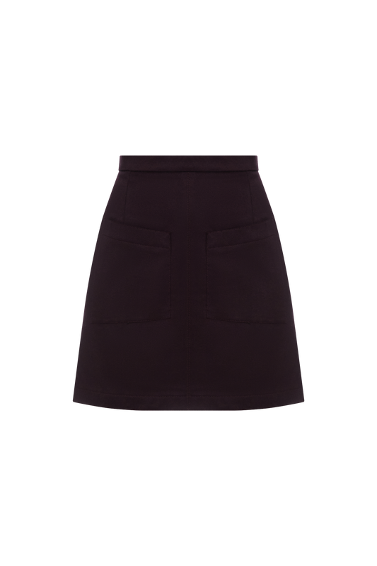 Спідниця міні прюнелева