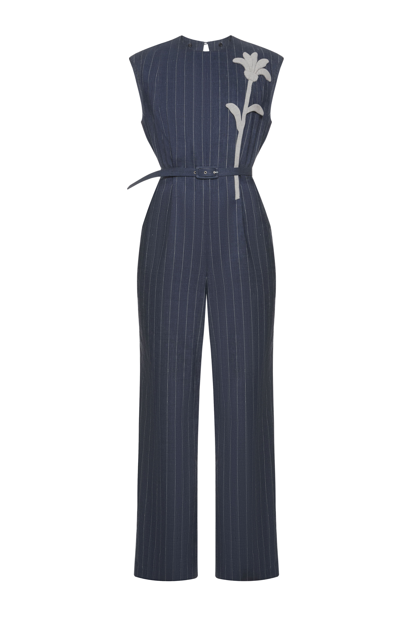 Blue Linen Dungaree
