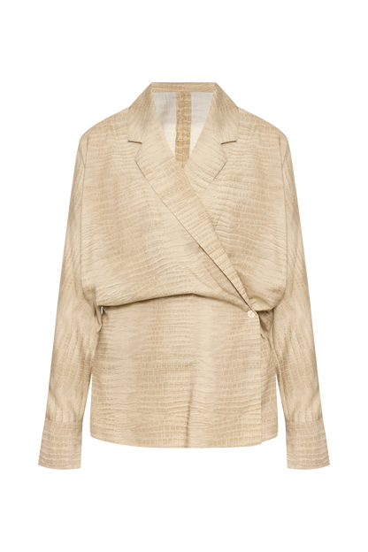 Chloe beige reptile jacket