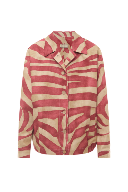 Monstera Linen Bomber