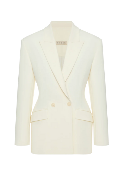 Молочний приталений жакет Odetta