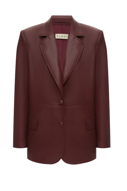 Жакет бордо екошкіра