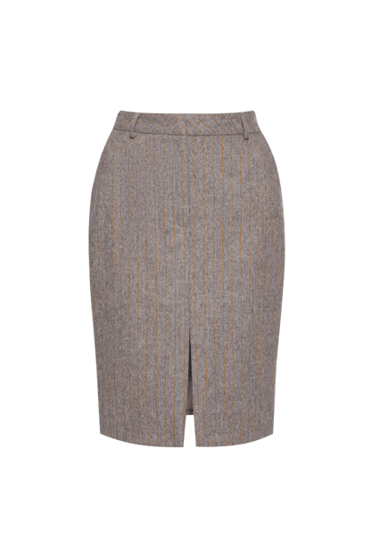 Gray Emma striped skirt
