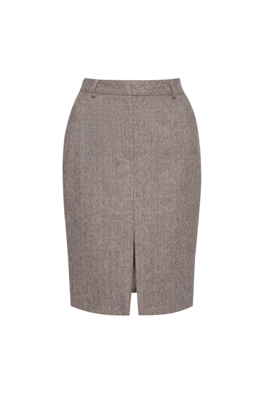 Gray Emma striped skirt