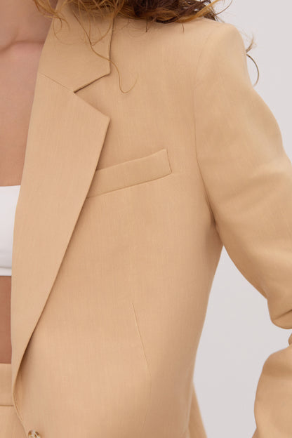 Beige Linen Jacket