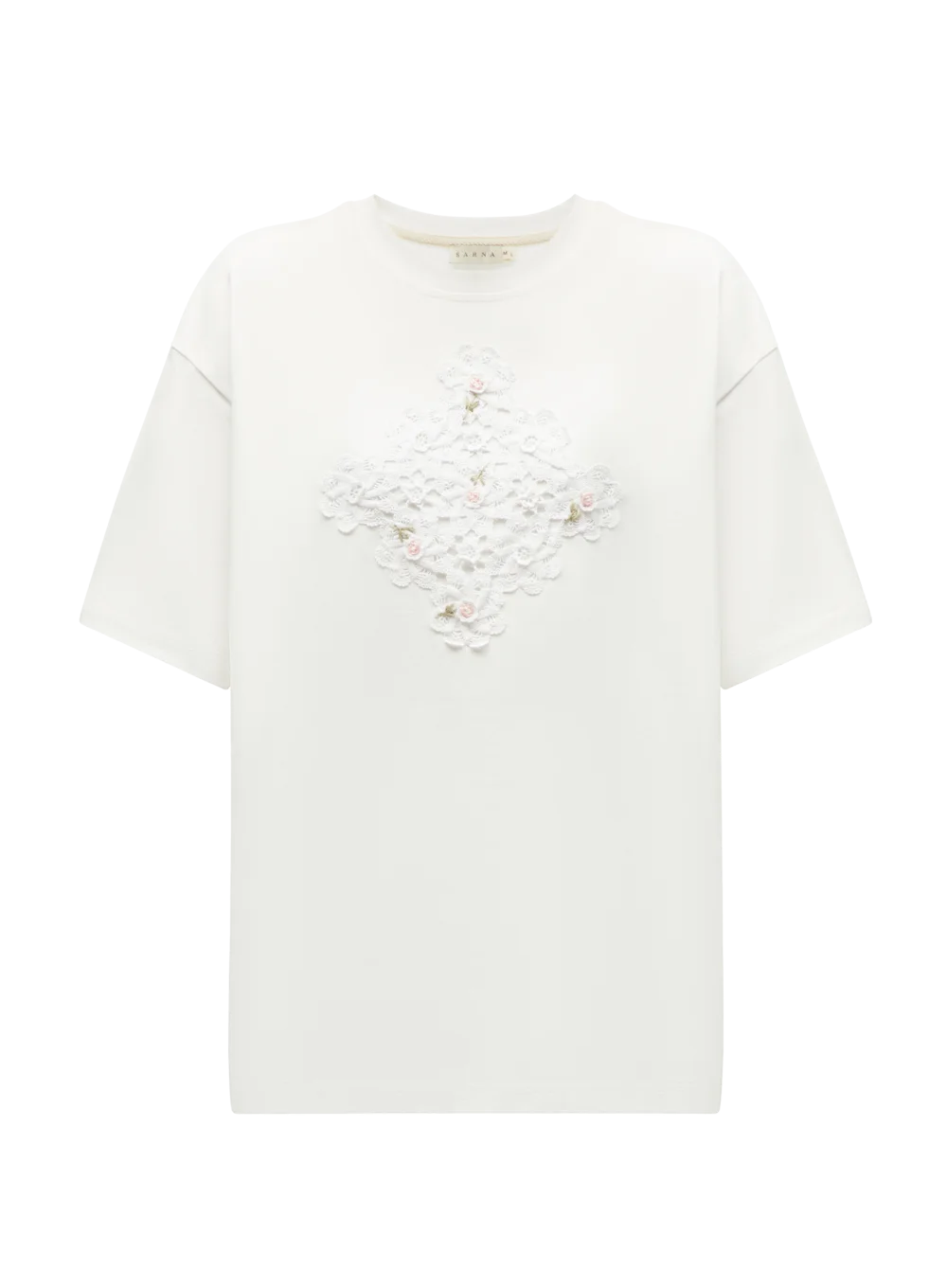 Біла футболка з квітами