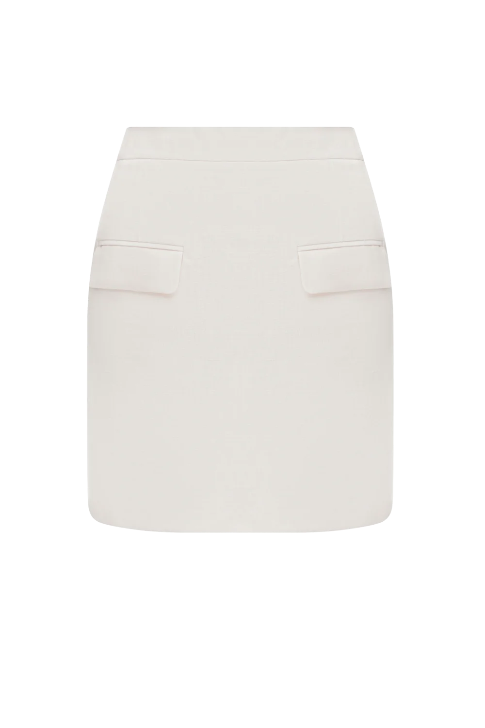 White Linen Mini Skirt Lina