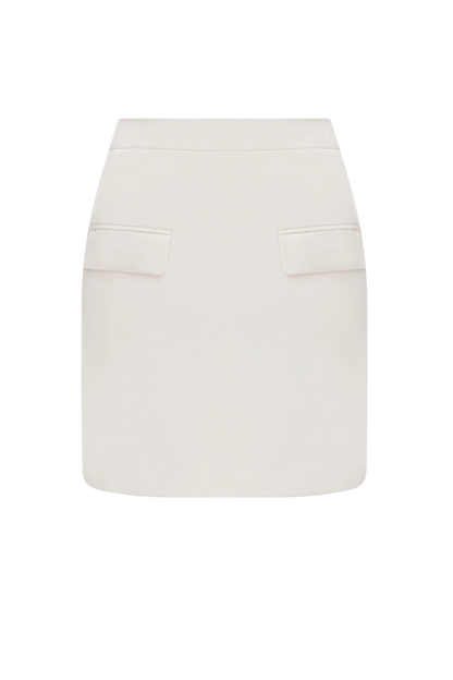 White Linen Mini Skirt Lina