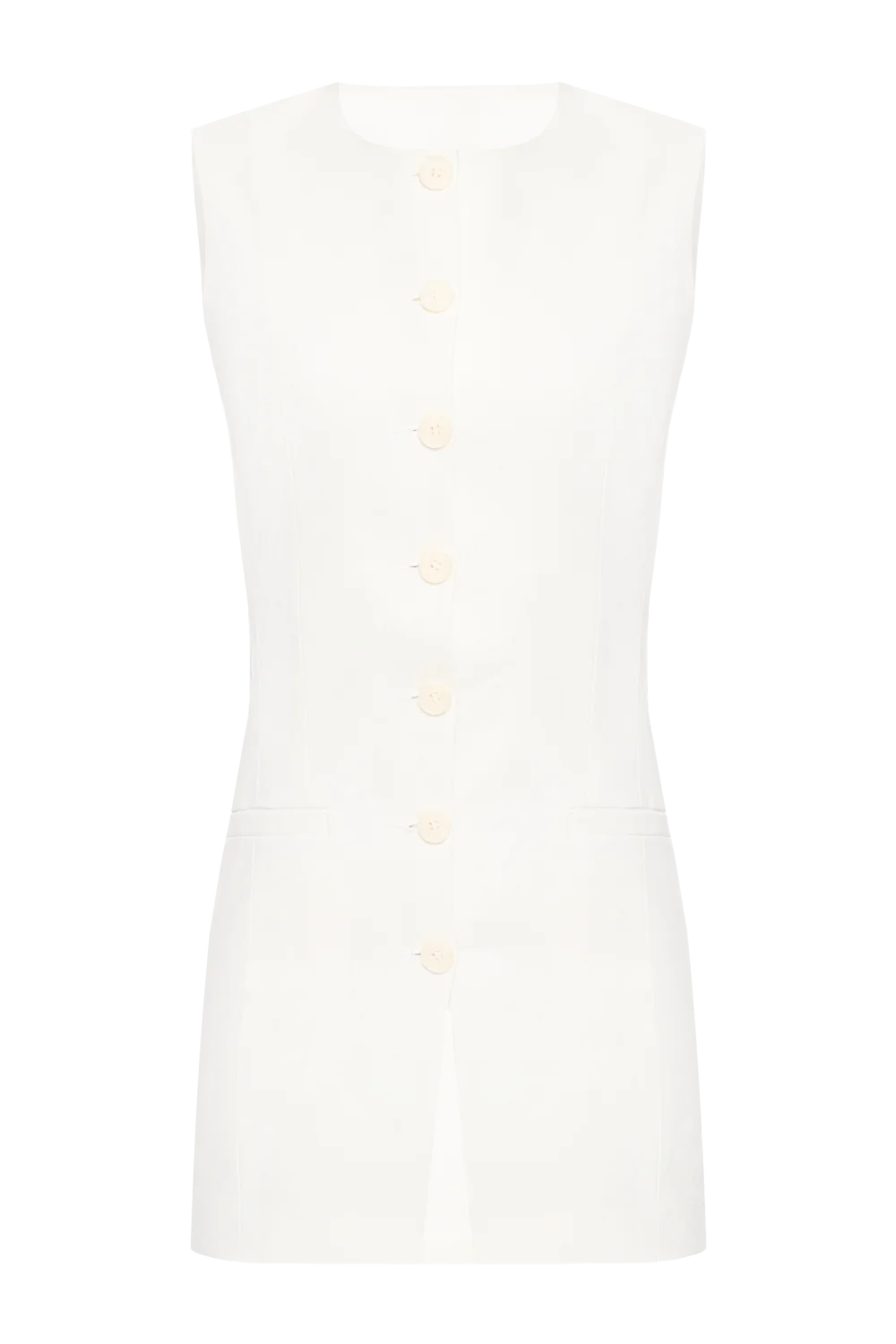 Приталена жилетка білого кольору