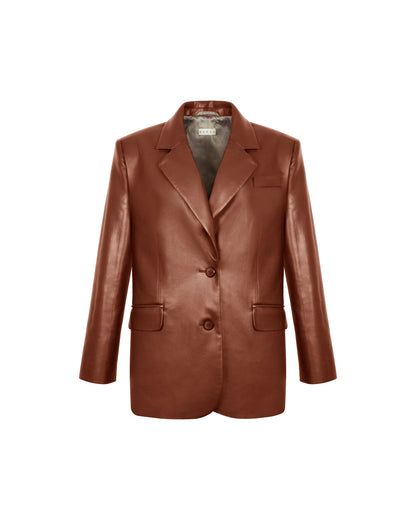 Eco-leather Jacket Brown