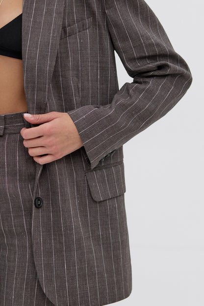 Gray Jacket with stripes