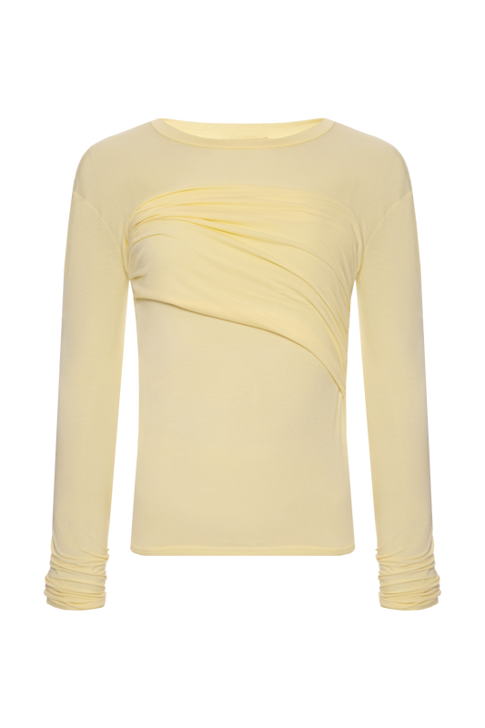 Лимонний лонгслів